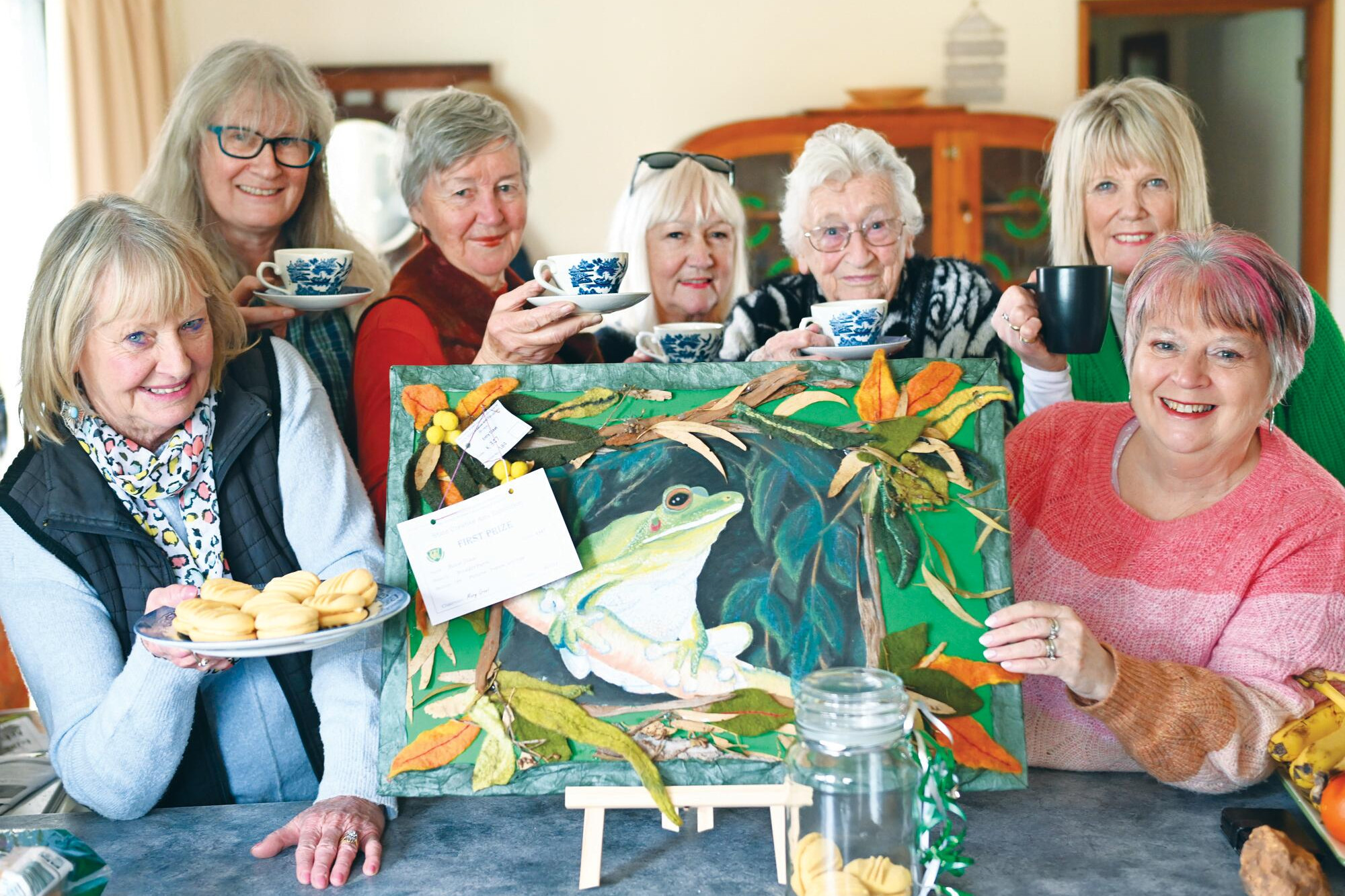 CWA happy: Pam Turnbull, Moira Moody, Diane Robertson, Paula Atherton, Lilian Riley, Julie Benaim and Rosie Isaac. LH PHOTO