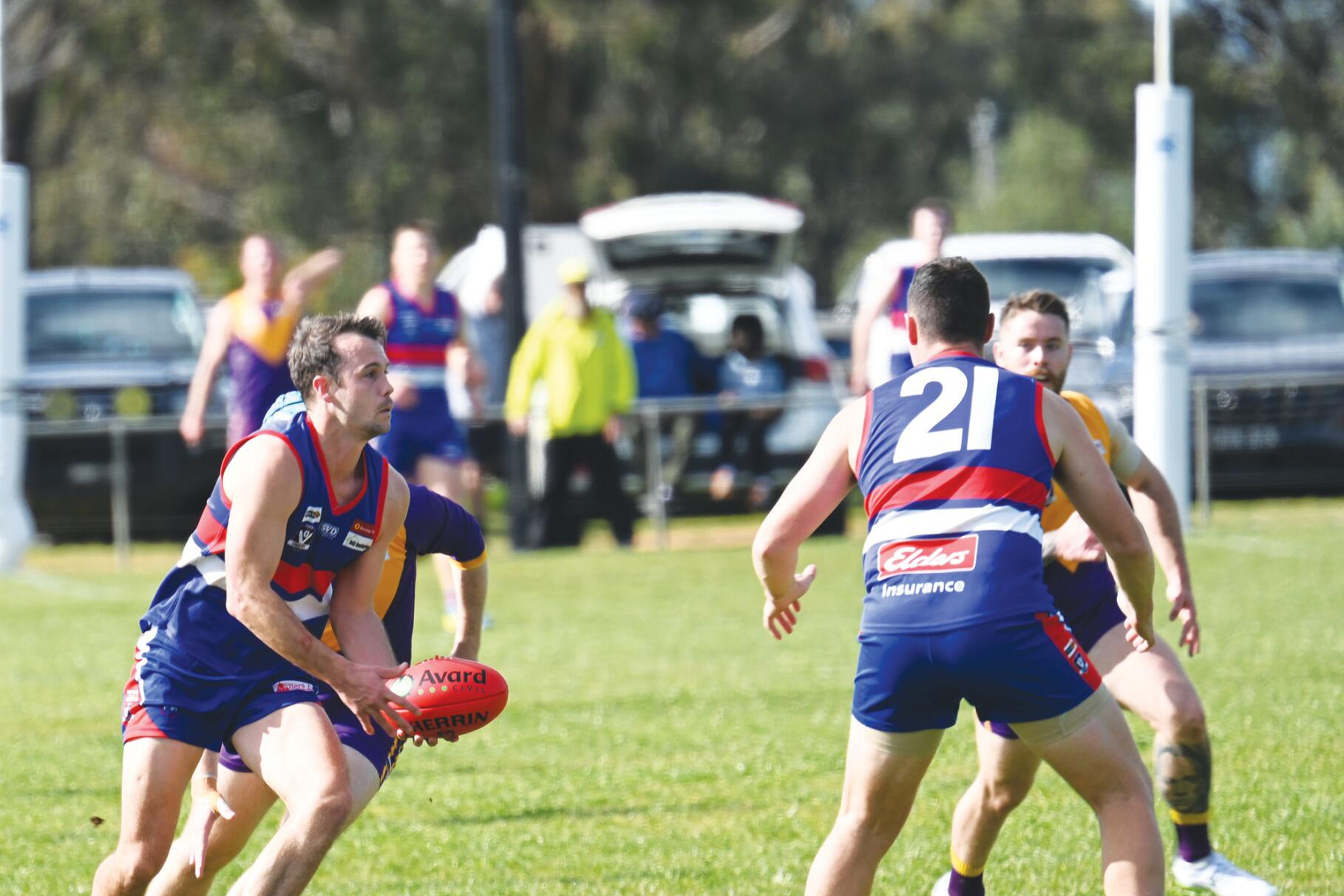 Tom Hetherington turns over play for Pyramid Hill on Saturday. LH PHOTO