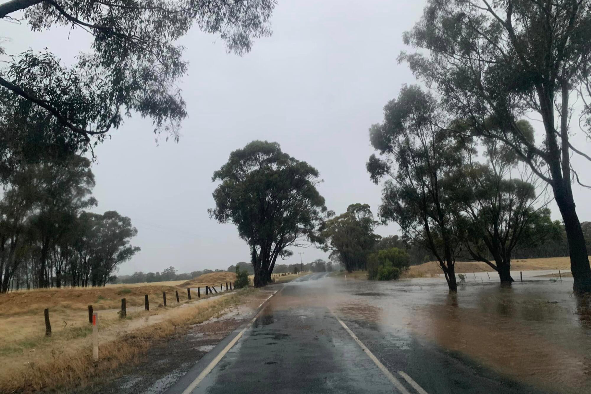 Christmas Day flooding on the Wimmera Highway (SUPPLIED)