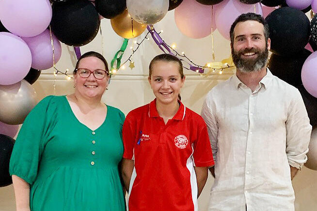 Rylea first to sit on Bridgewater graduation seat - feature photo