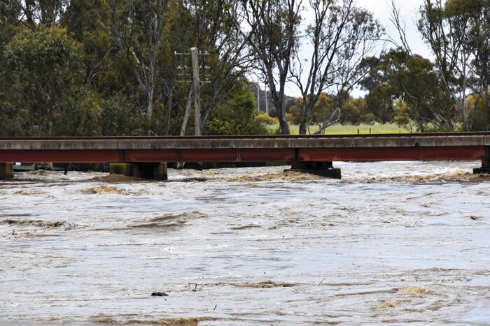 The Loddon River floods at Bridgewater - October 14 2022
