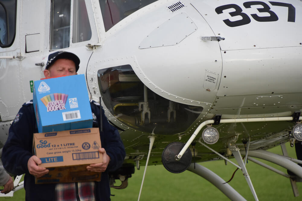Choppers fly in supplies - feature photo