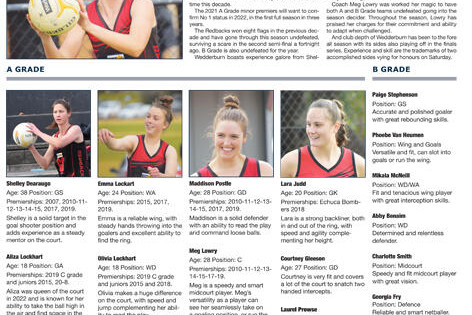 Redbacks eyeing top finish - feature photo