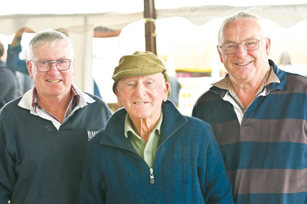 Warren McRae, Bob Rollinson and Ross McGauchie at the Boort Show. LH PHOTO