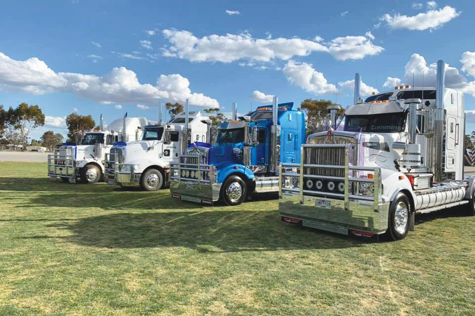 Big and shiny - trucks headed for Boort - feature photo