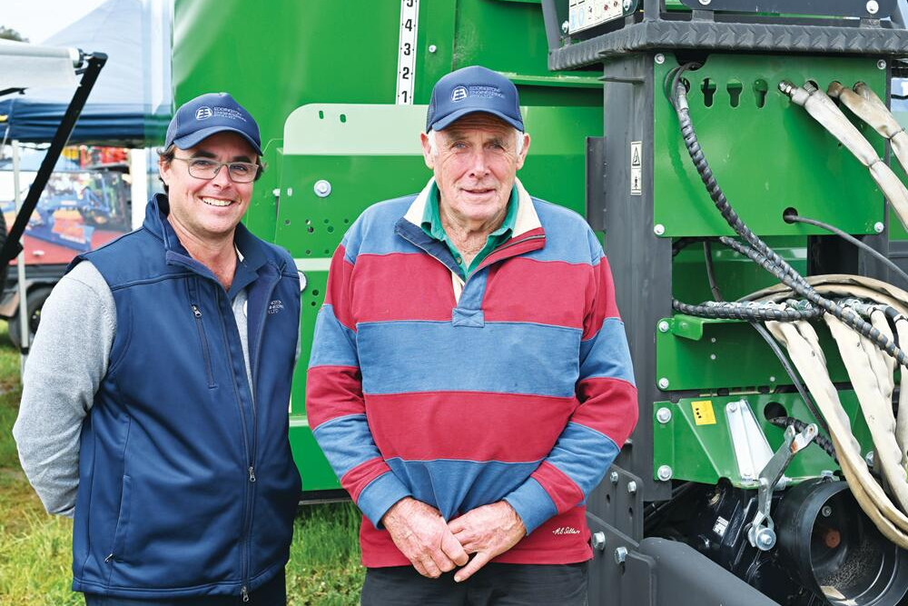 Simon and Norm Morrison at Elmore Field Days. LH PHOTO
