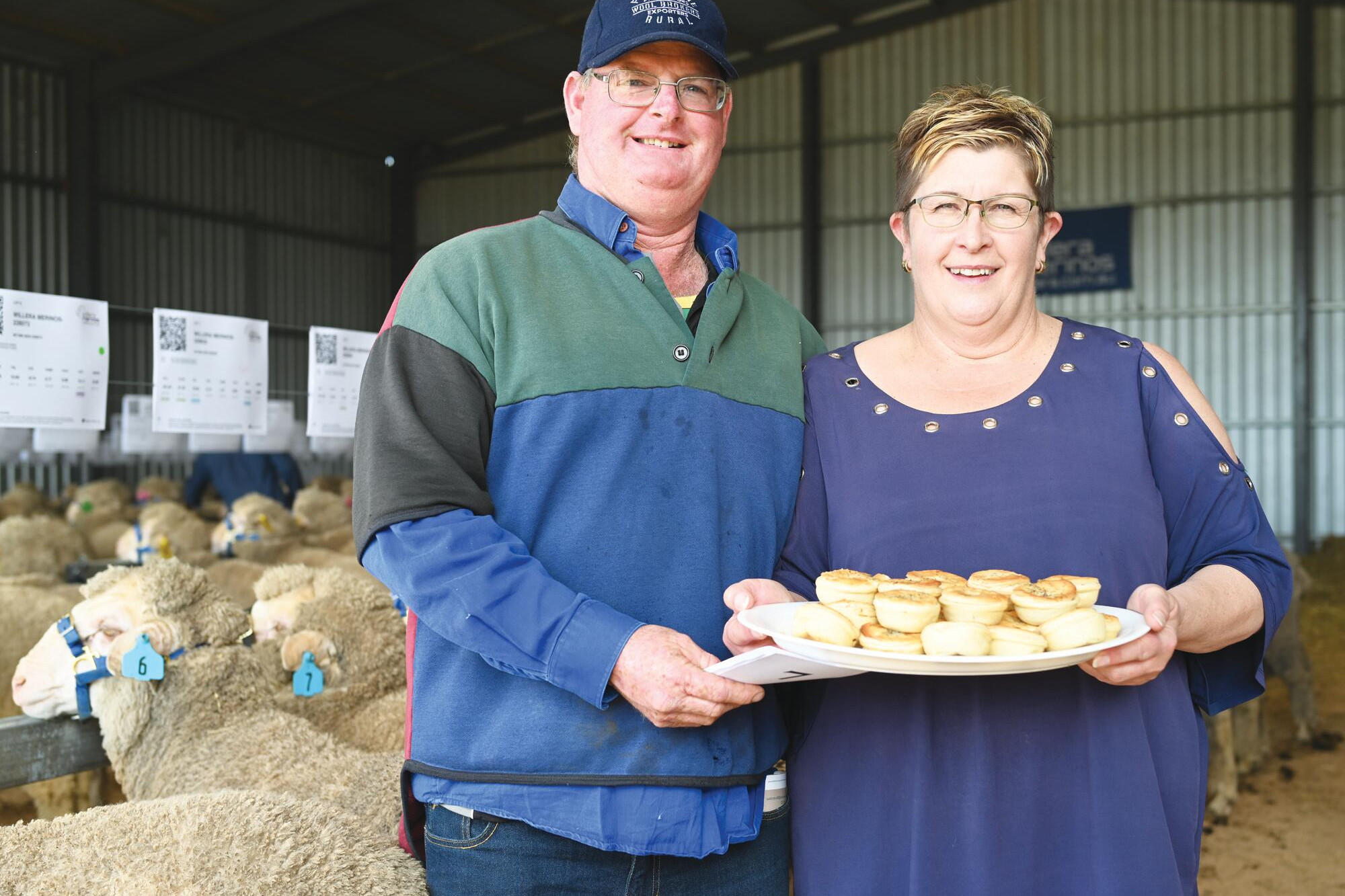 Bringing home the lamb ... Darryl and Deb Hancock. LH PHOTO