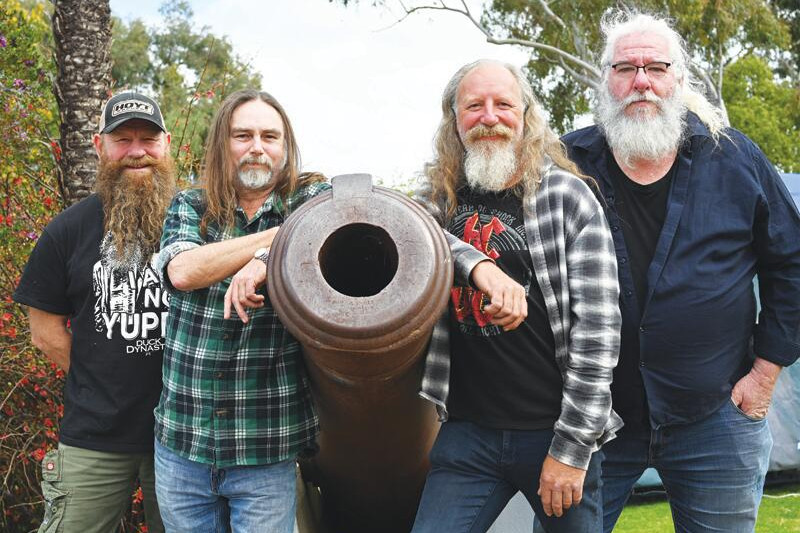 Joey London, Jono Zwart and John Paterson and beard champion Greg Keegan. LH PHOTO