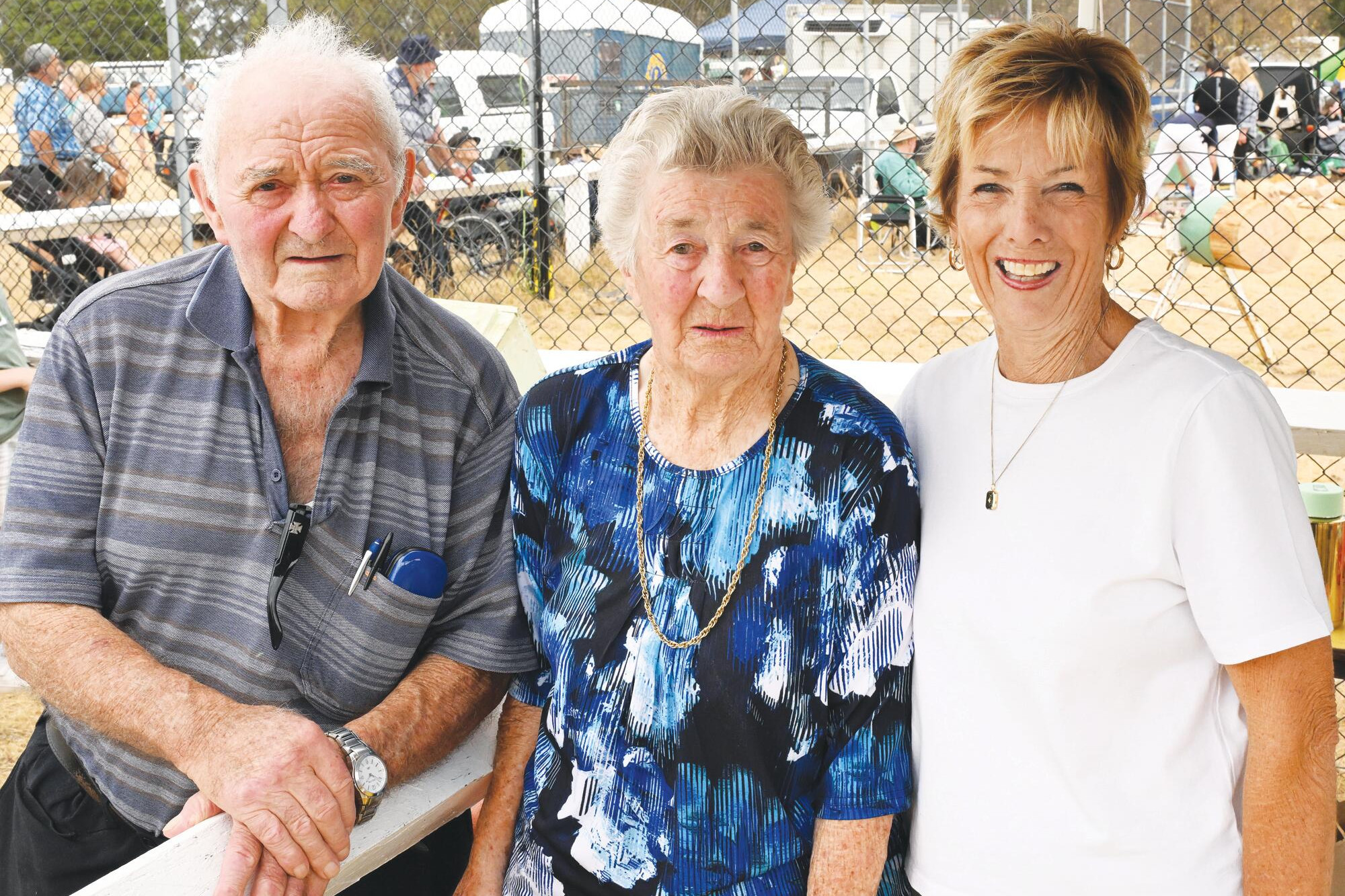 John Shay, Ellen Roberts and Karen Weston were again among volunteers at Rheola on Easter Monday. LH PHOTO