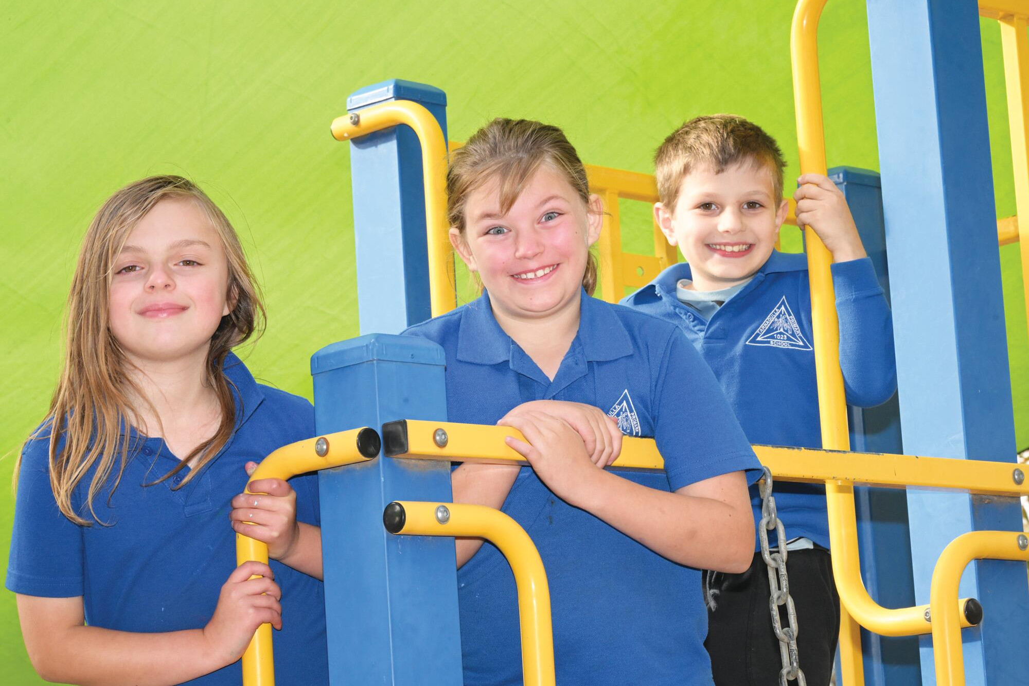 Lucy Buckingam, Mia Brown and Jordan Gellel at Tarnagulla Primary School. LH PHOTO