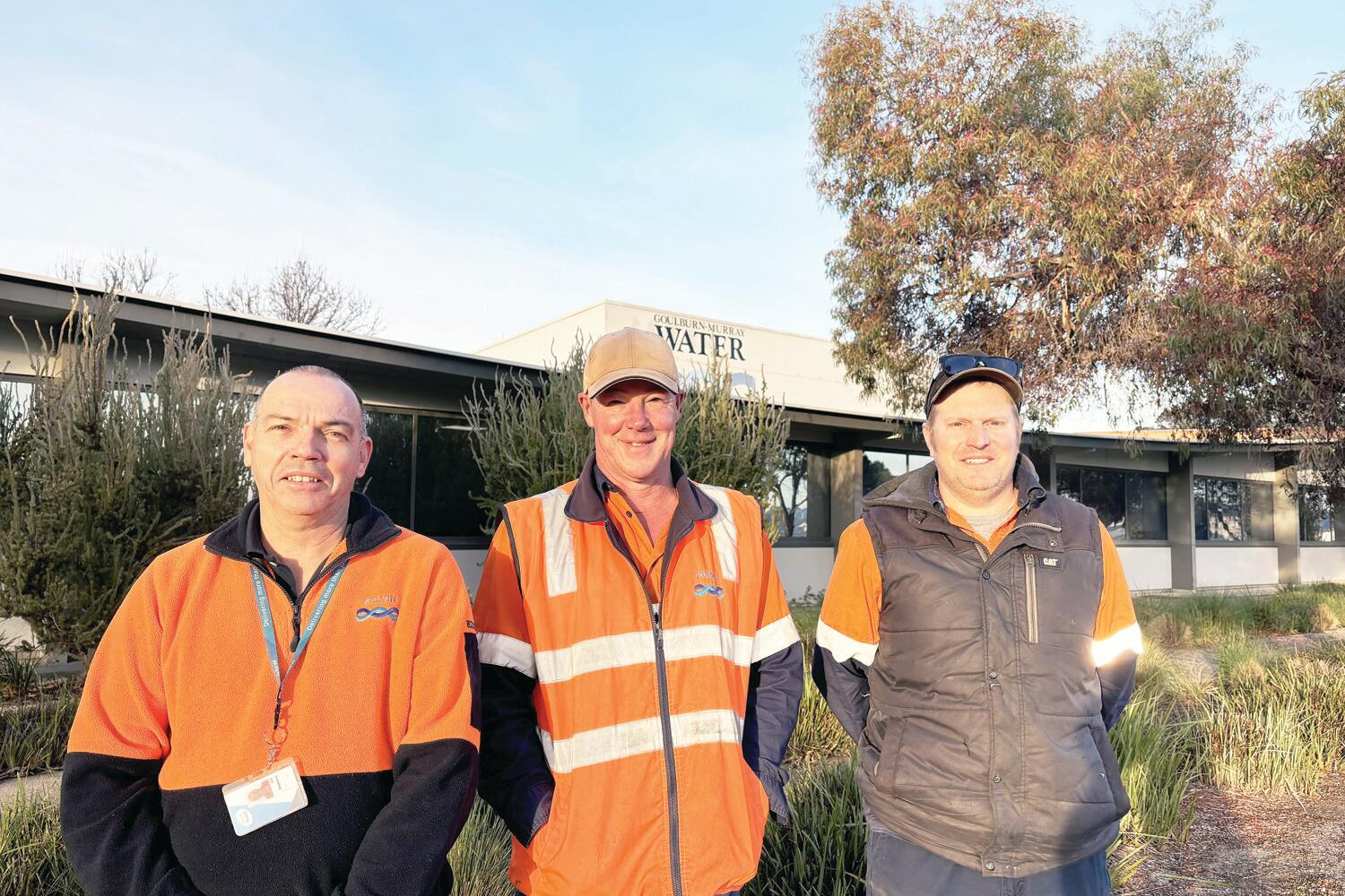 Volunteers from the water industry ... Kelvin Mayberry, Russel Talbot, and Tim Lanyon.