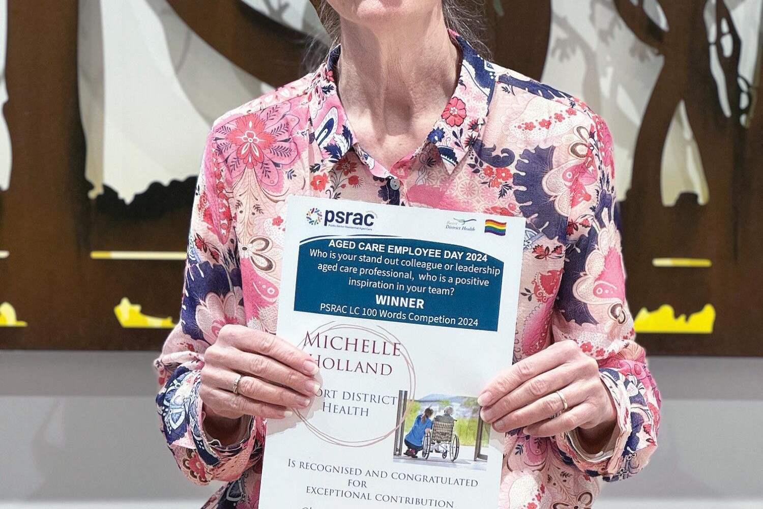 Michelle receives aged care award - feature photo