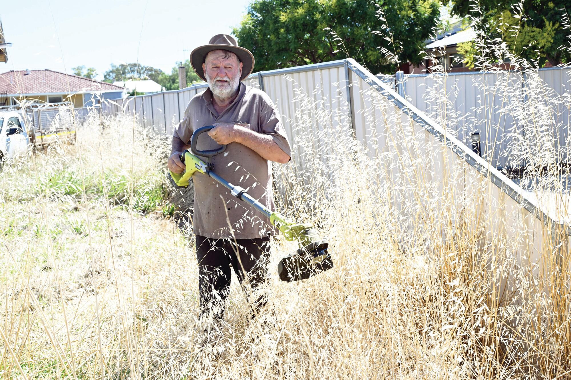 Reducing risk ... Trevor Ralph takes action. LH PHOTO