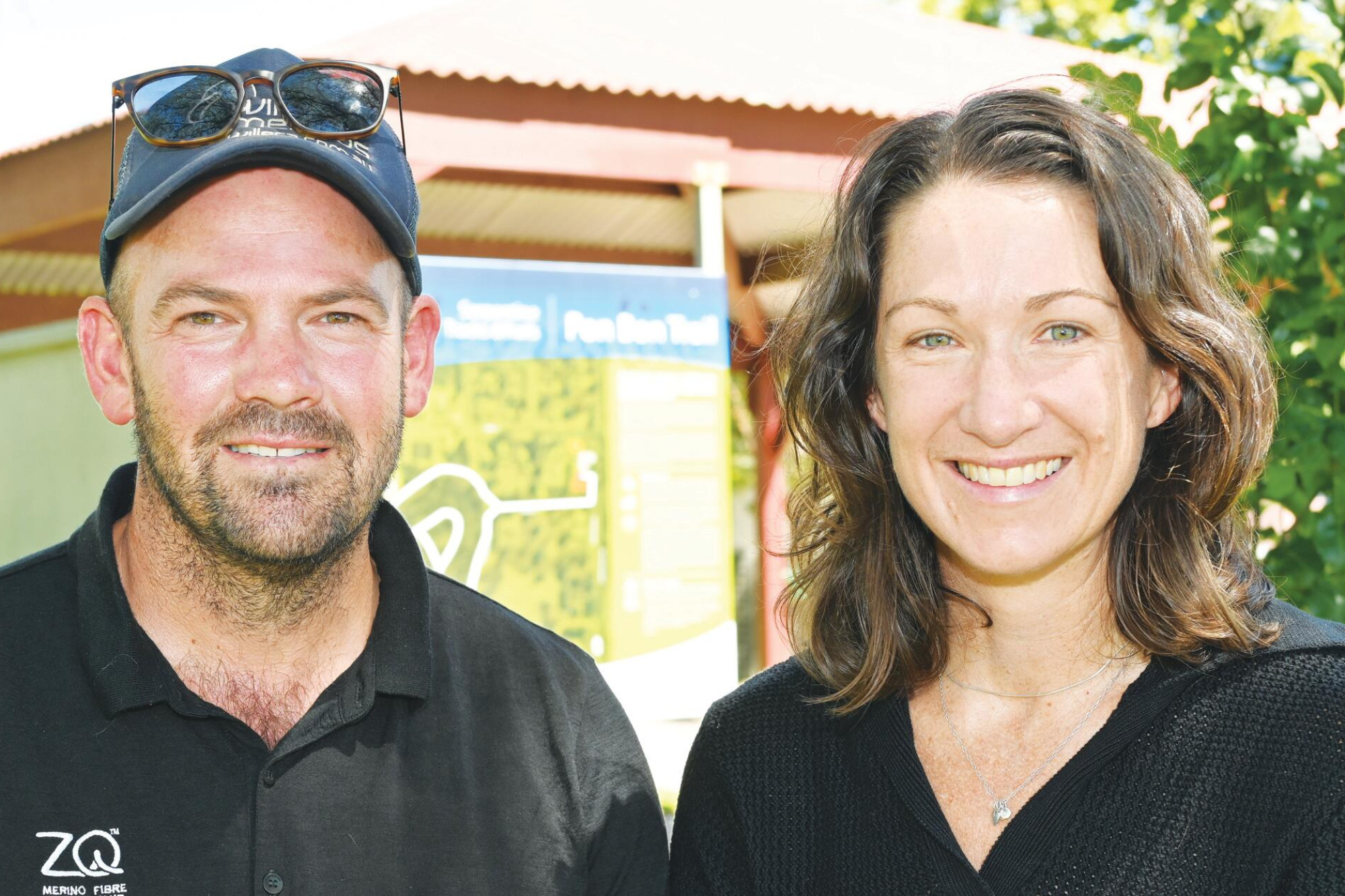 Community planning group leaders Will Hooke and Emma Smith prepare for Sunday’s meeting. LH PHOTO