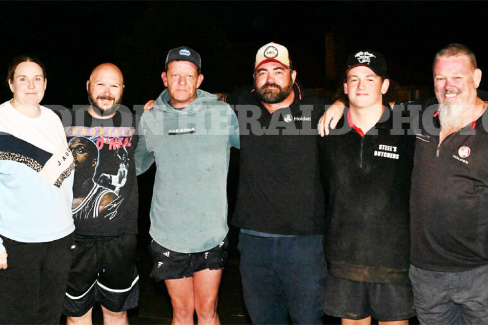 Local heroes: Gabby and Ben Huisman, Andrew Roberts, Matthew Tansley, Will and Scott Cunningham