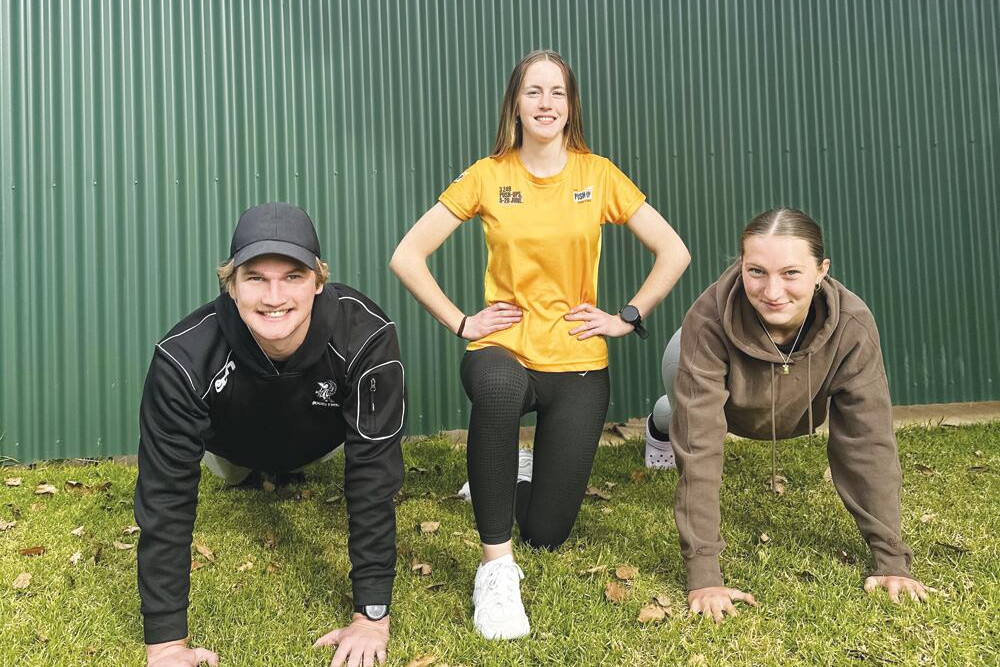 Students in Push-Up challenge - feature photo