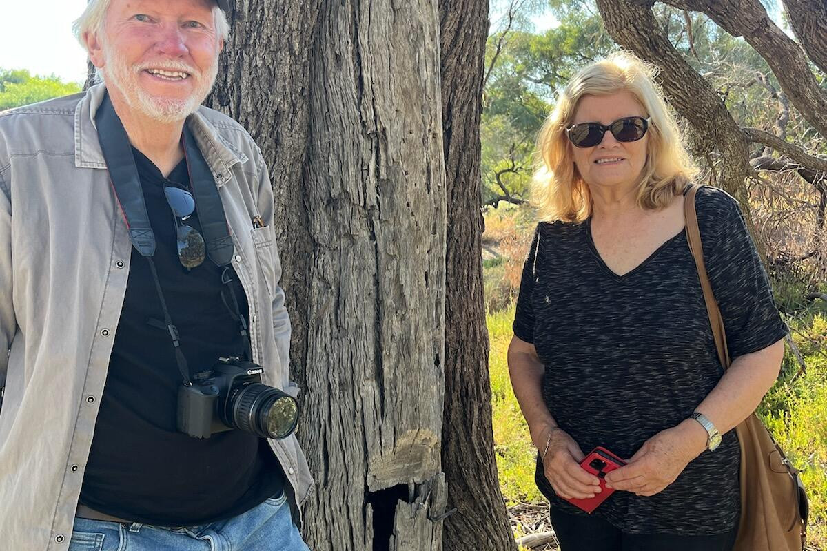 Gary and Julie Bateman view Boort’s scar trees