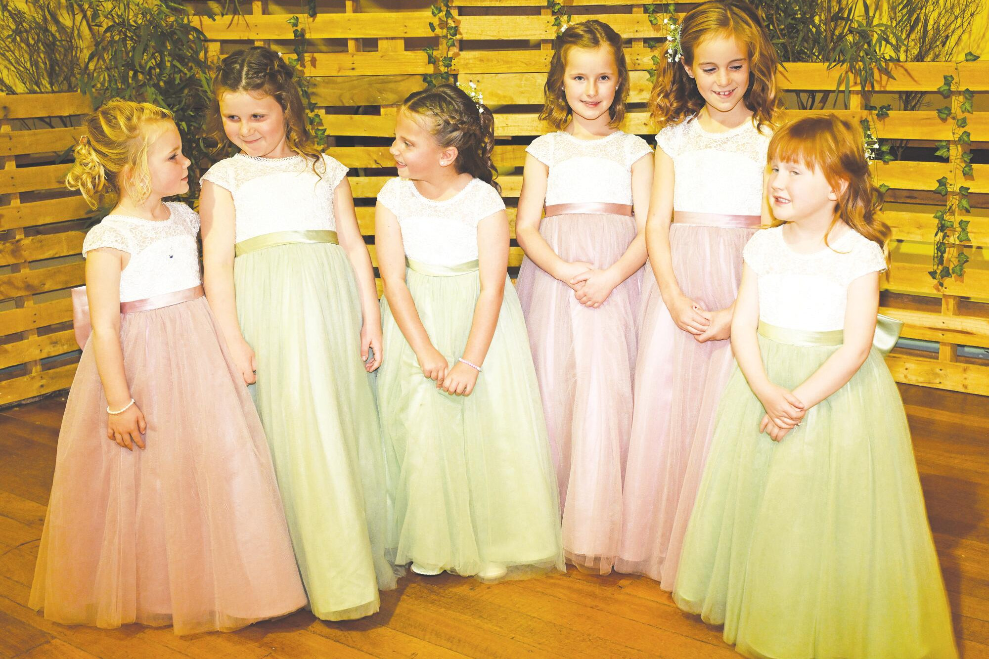 Flower girls prepare for the night. LH photo