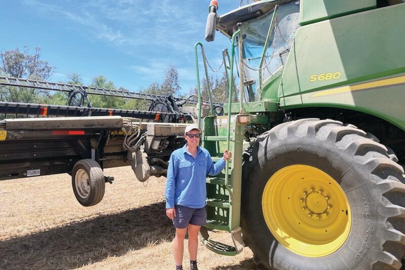 Trainee agronomist Kurt Lukies in Andrew Bissett’s lentil paddock at Serpentine