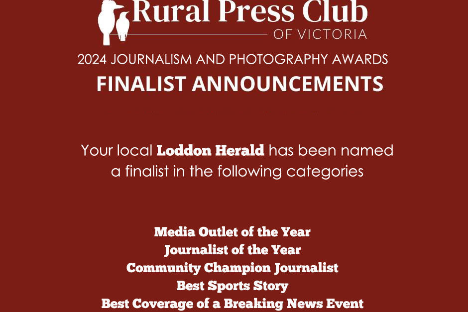 Finalist in Rural Press Club of Victoria awards - feature photo