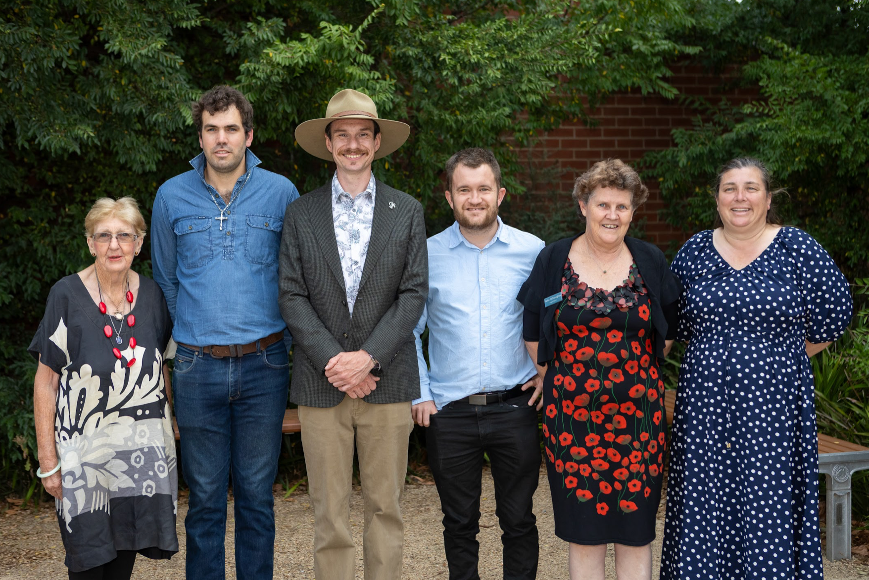 Former LEAD chair Colleen Condliffe, Alex Mountjoy, James Stewart, LEAD board director Will Sanson, alumni Helen Donoghue and Katie Drummond-Gillett at Friday’s program launch