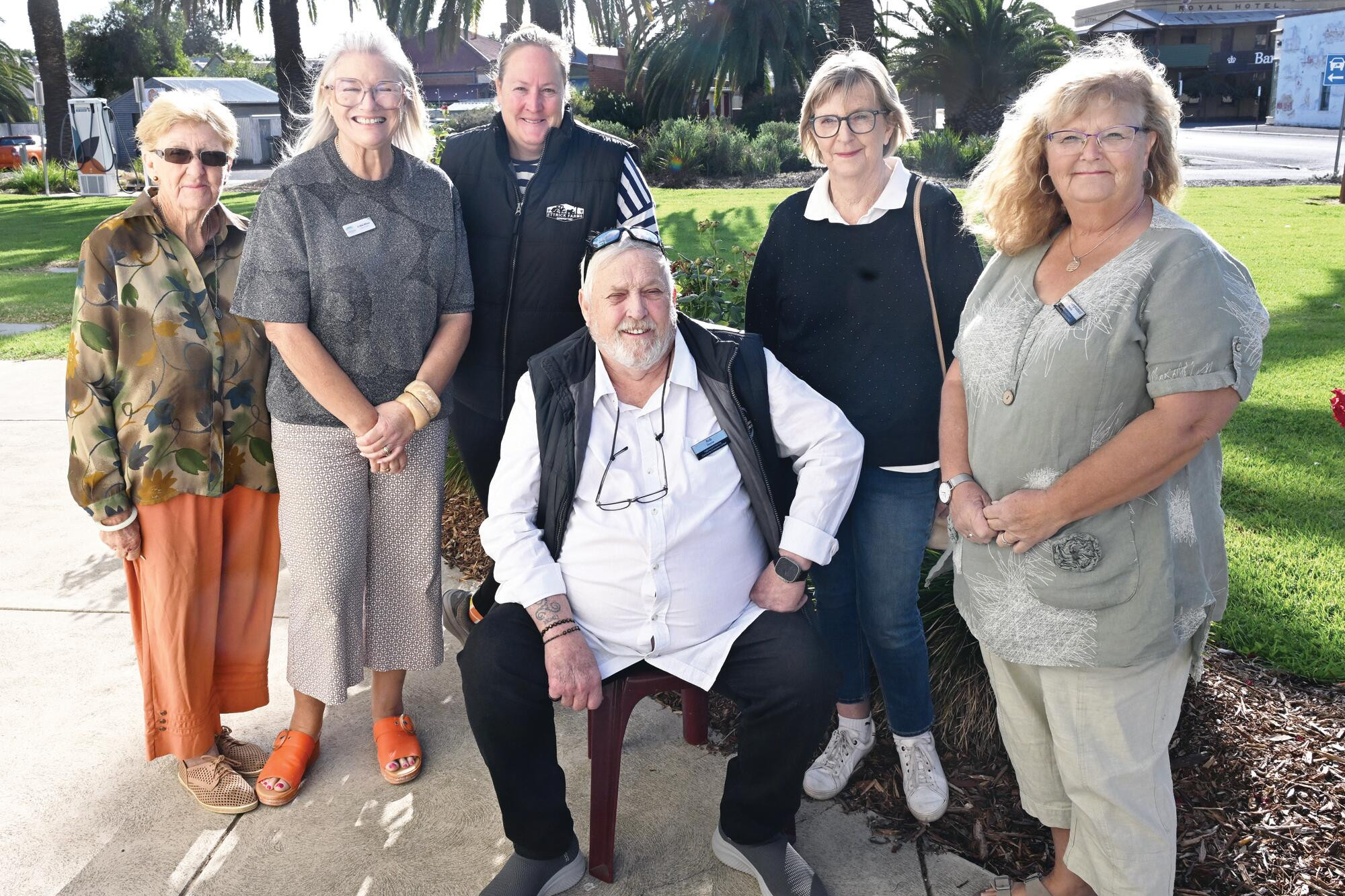 Cr Wilson (second left) with community bank board members at Saturday’s town hall meeting. LH PHOTO