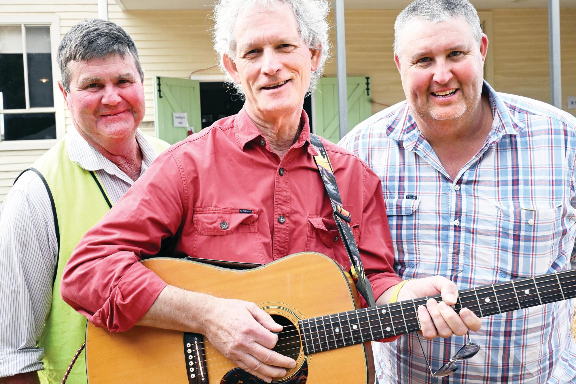 Glenn Catto, Greg Champion and Matt Catto sing the success of the 152nd Rheola Charity Carnival. LH PHOTOS