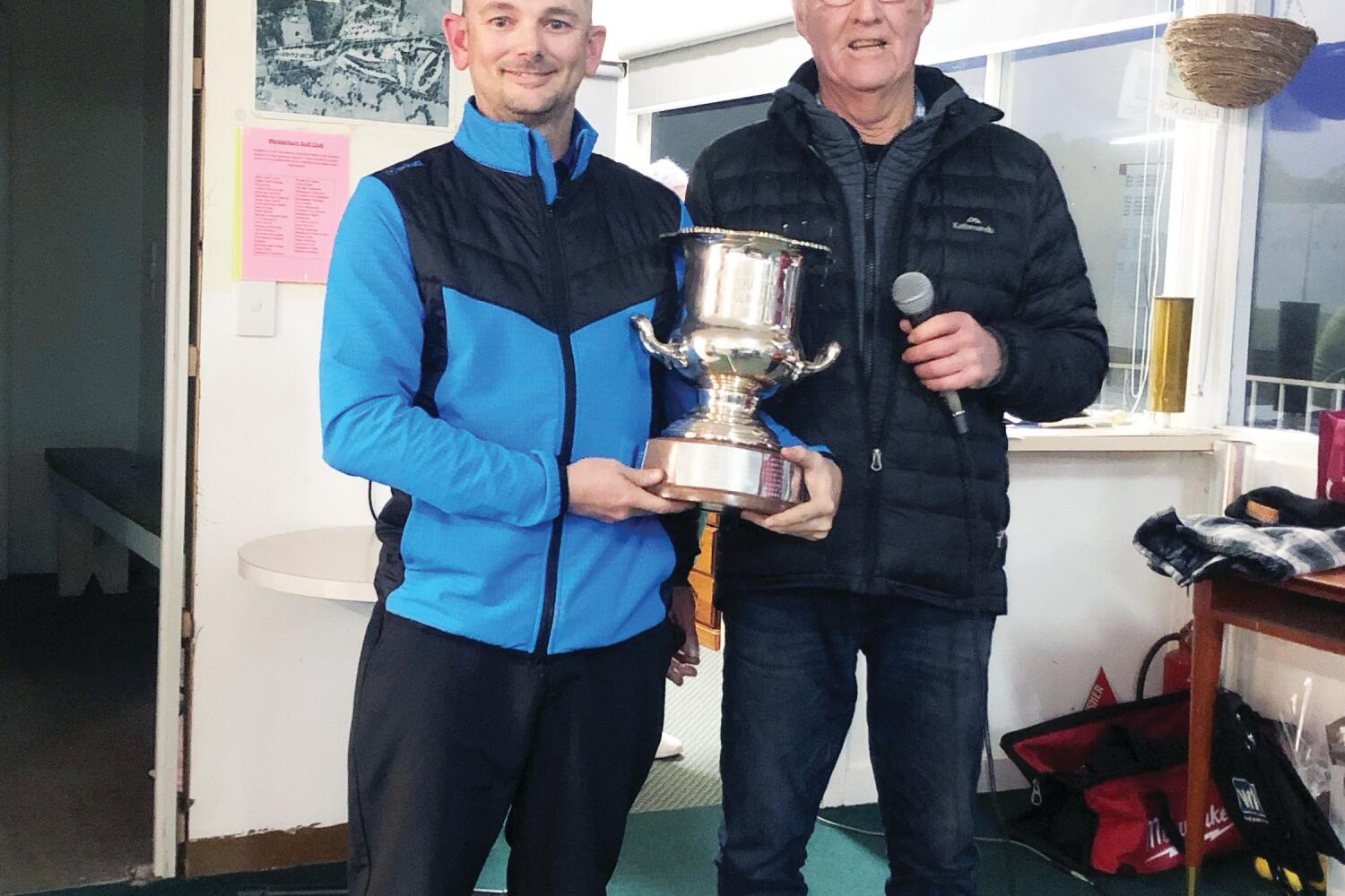 Tournament success for Brad Duke (left) with Wedderburn president Geoff Weston