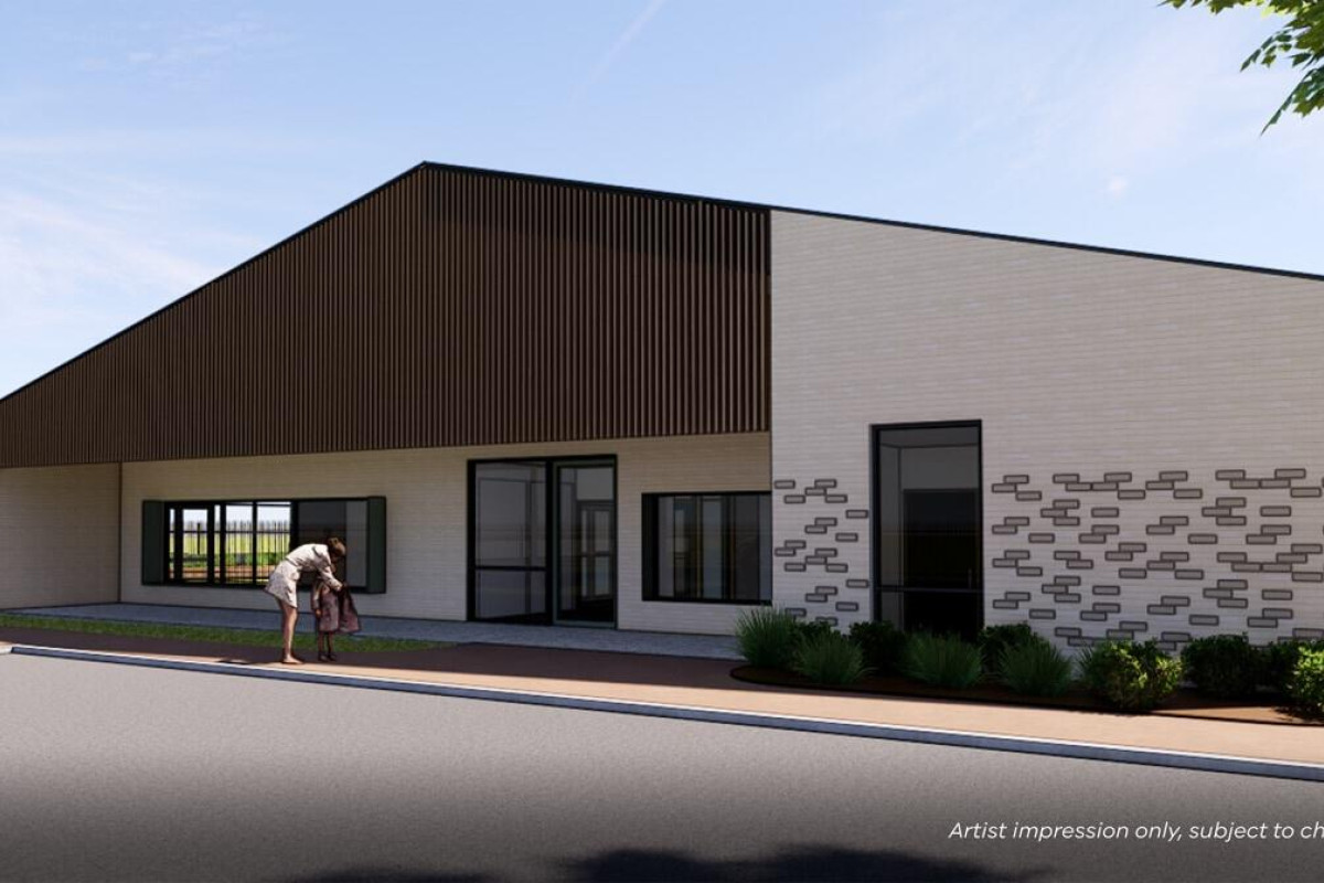 Artist's impression of the new childcare centre at Wedderburn College