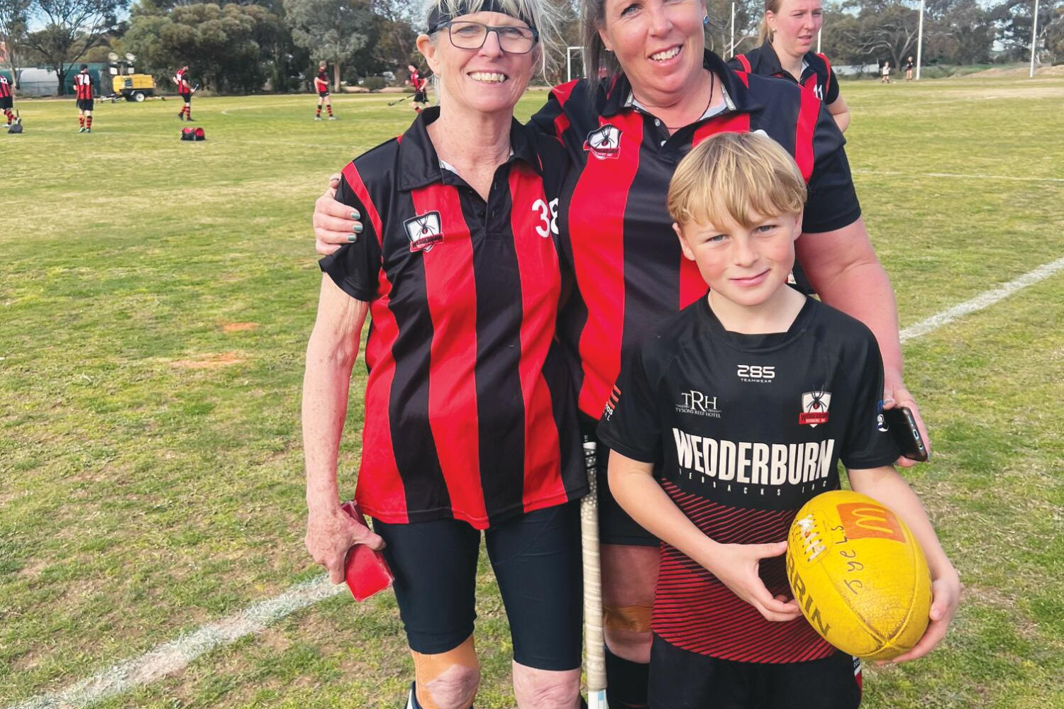 Wendy Smith with daughter Hayley and grandson Jye.