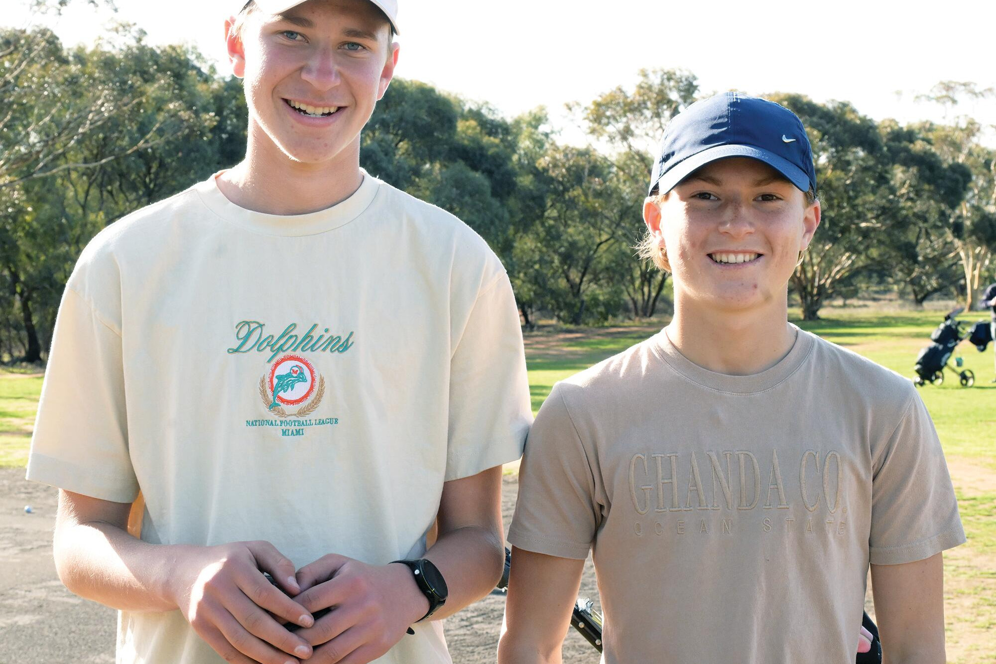 Winners of the Jim Stewart Memorial four-ball event Harrison Condliffe and Kyen Maxted. LH PHOTOS