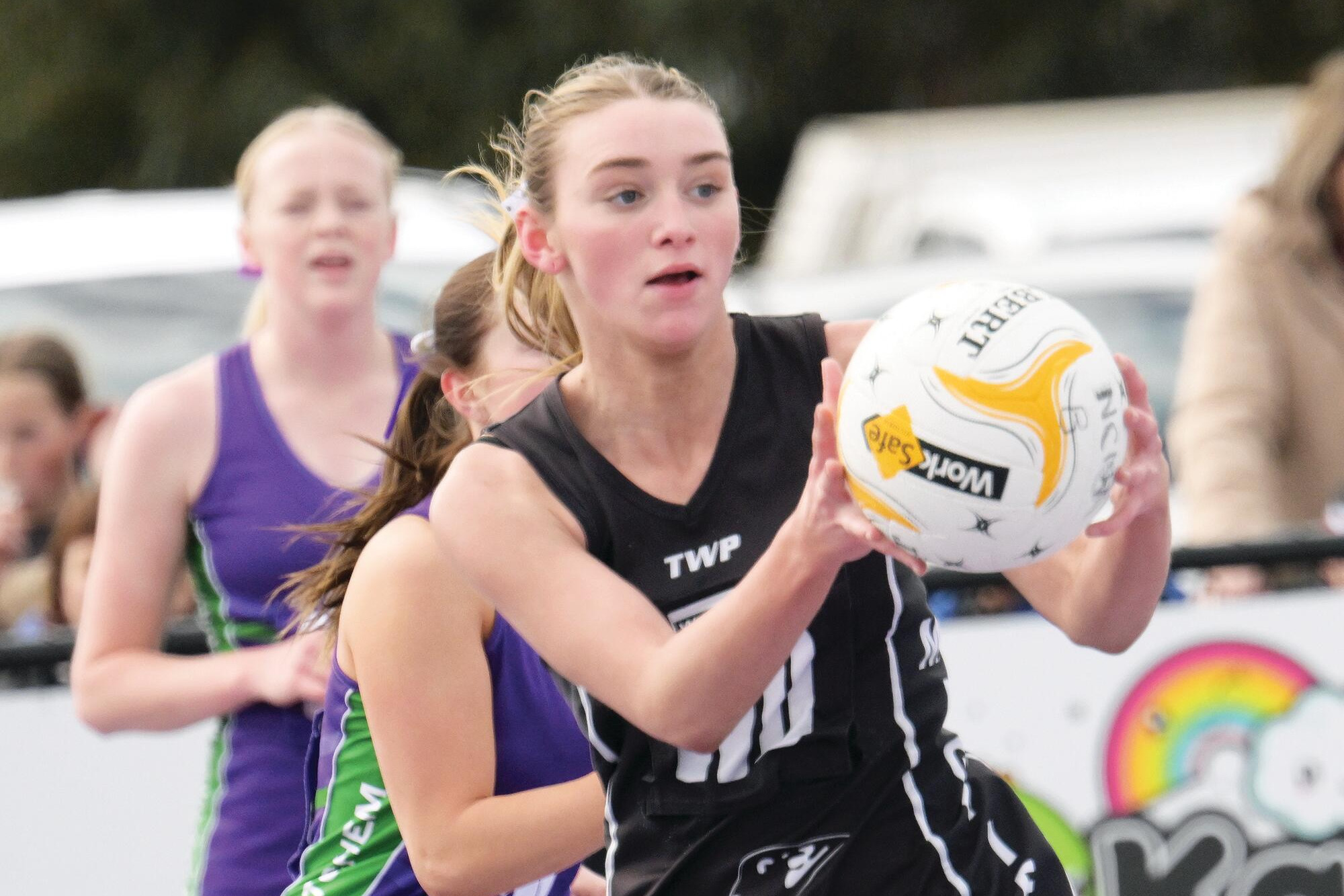 Boort’s Eliana Haw during the tense under 17 final. LH PHOTO