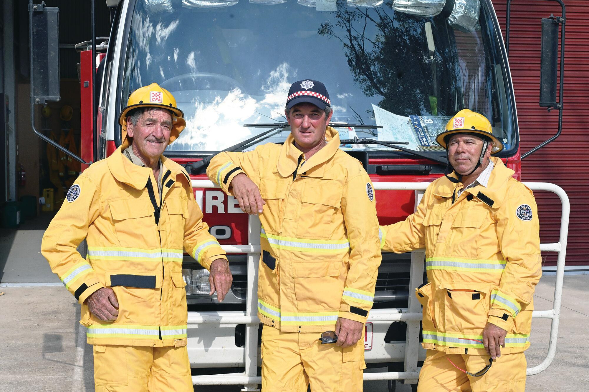 Powlett volunteers Trevor Grigg, Mal Isaac and Aaron Lock fear a massive jump in their tax hit under the new levy. LH PHOTO