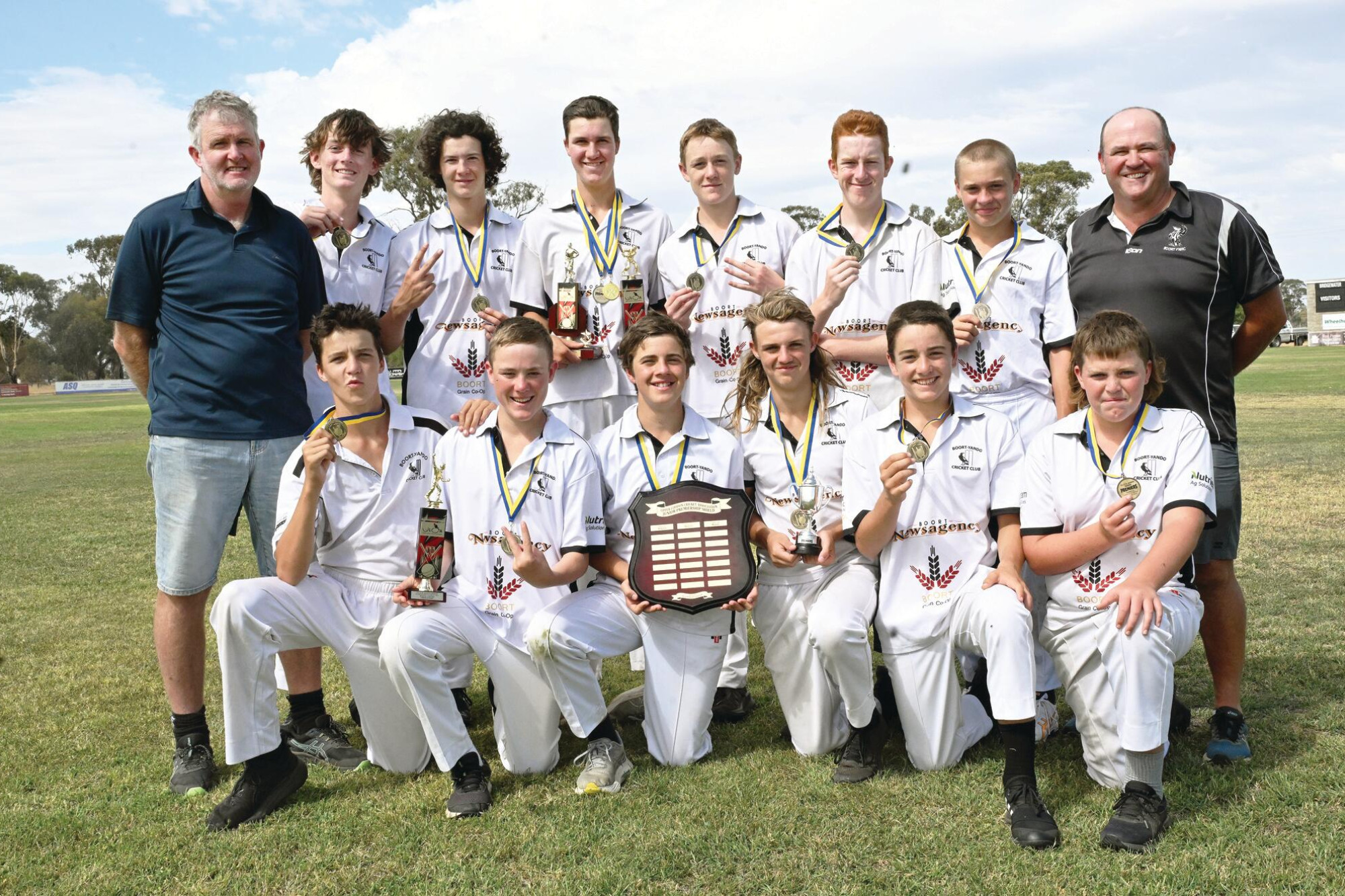 Back-to-back junior flags for the Tim Byrne-coached Boort Yando. LH PHOTOS
