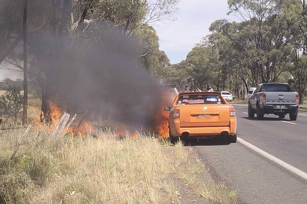 VIDEO, PHOTOS: Utility on fire, blocks Calder Highway - feature photo