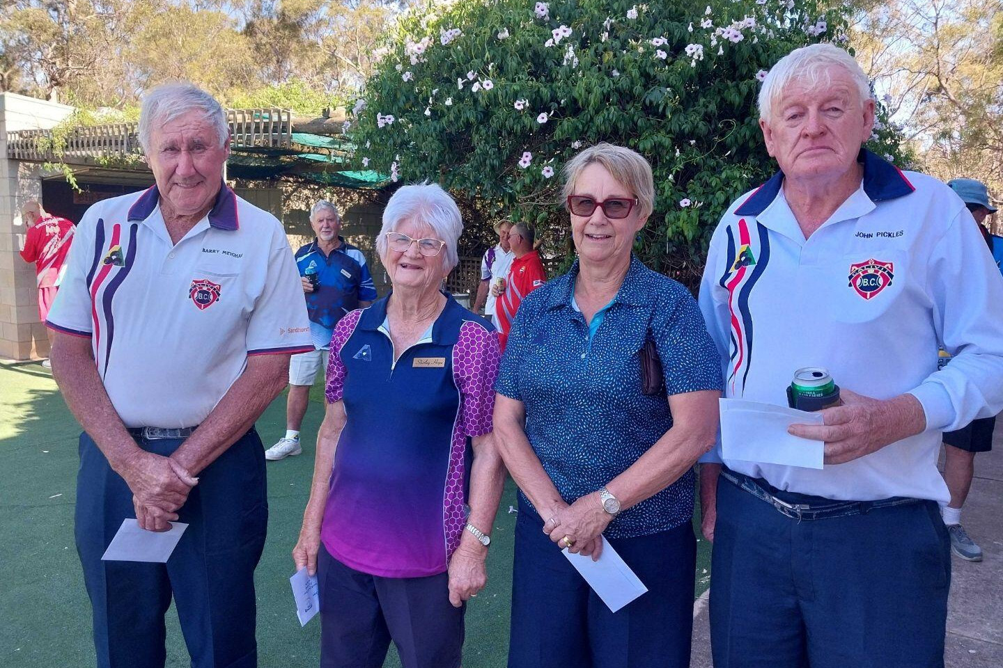 New Year’s winners at Calival ... Barry Meighan, Shirley Hope, Jan Clymo and John Pickles