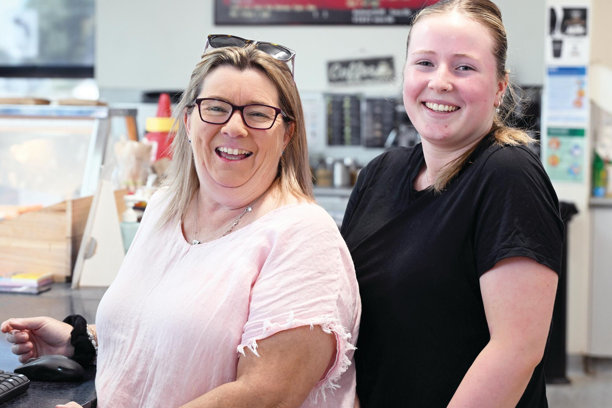 Tina Watts and staff member Milly Scott