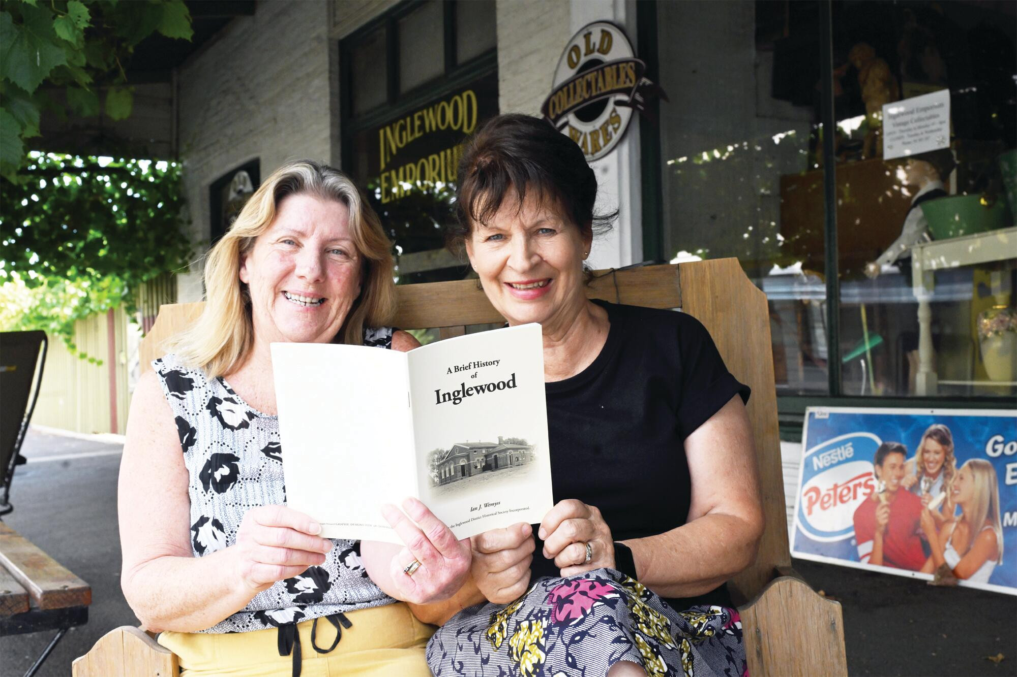 Debbie Pittman and Denise Gartside ... happy to see the book back in print. LH PHOTO