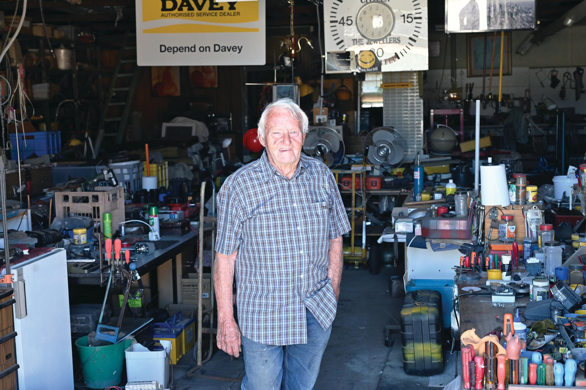 Loddon Shire's top citizen of 2025 Ian Bartels in his workshop
