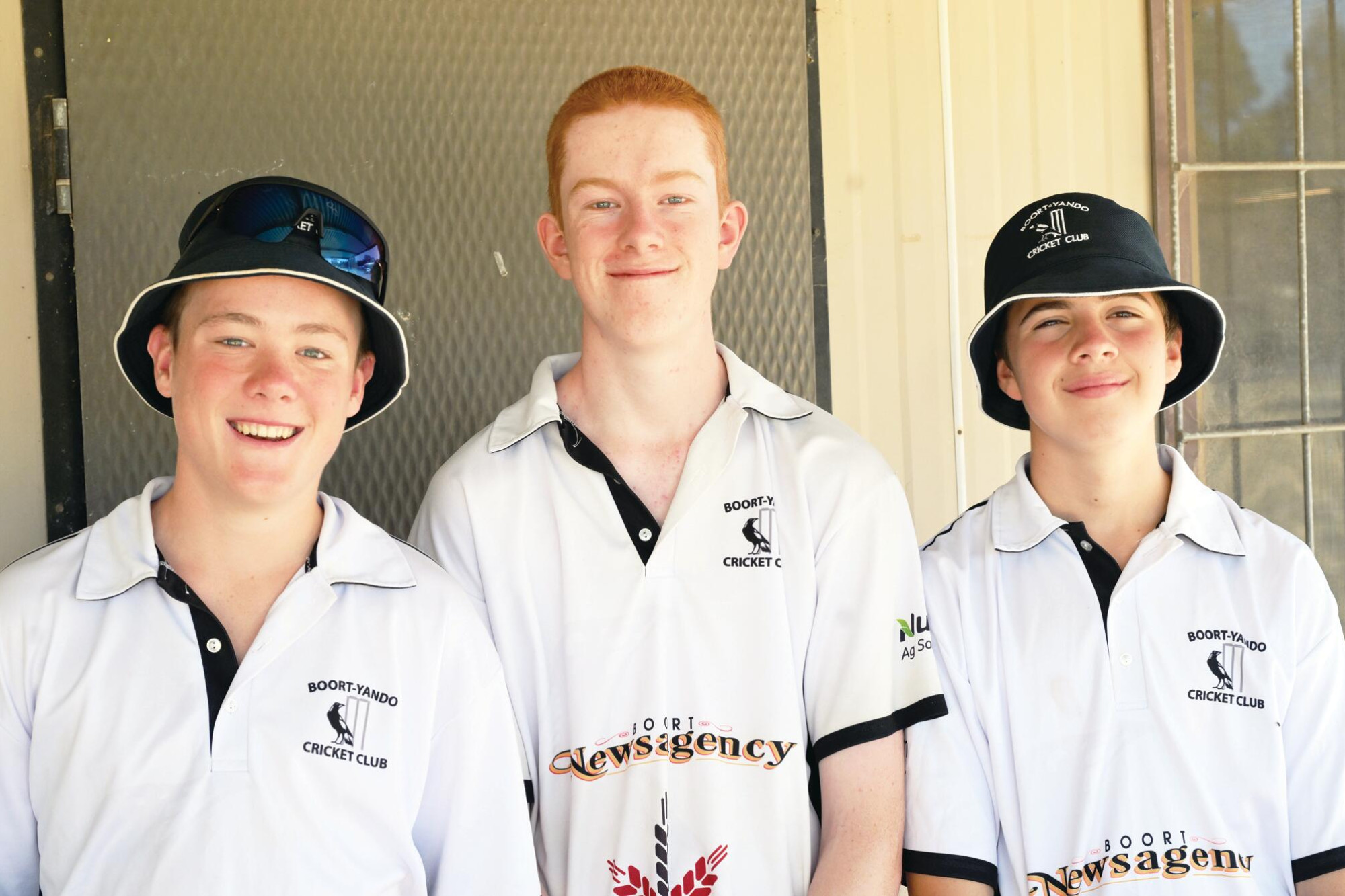 Boort's Owen Byrne, Tristan Zimmer and Samuel McCelland