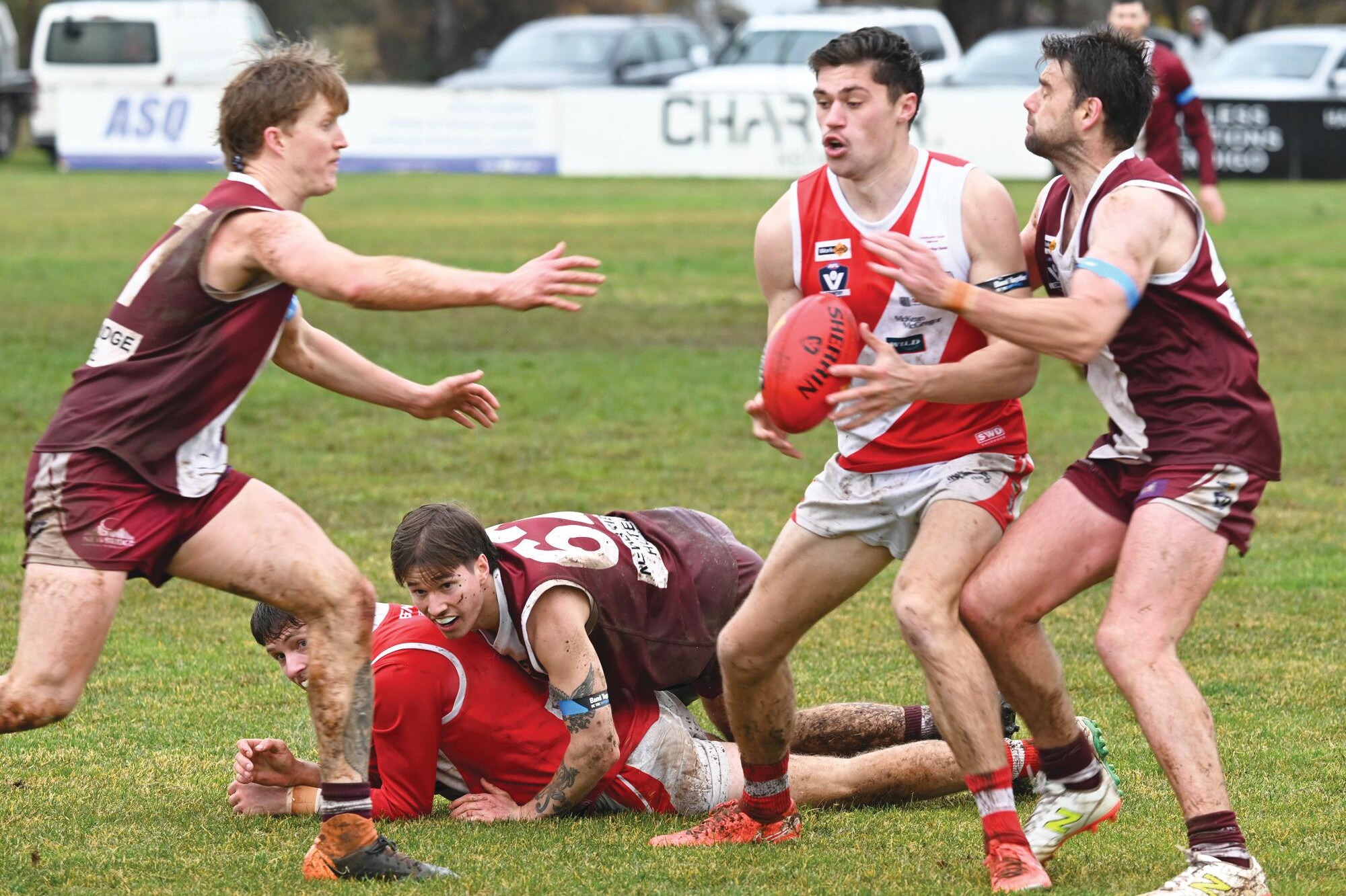 Slapstick in the goal square as Sharp nears century - feature photo