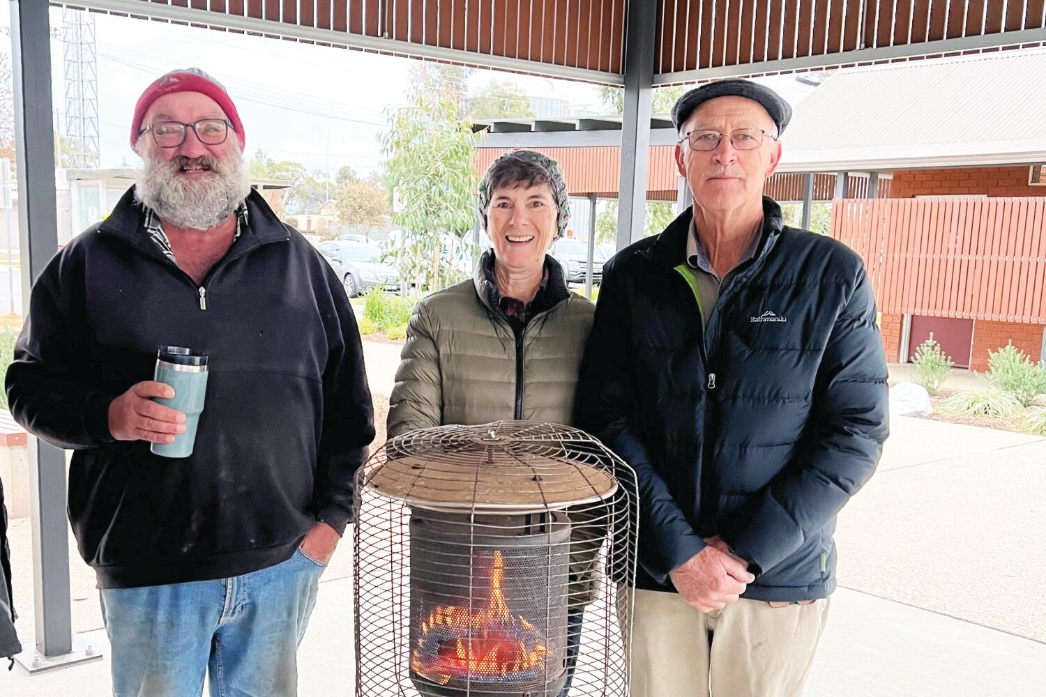 Mark Wilkinson, Cheryl and Geoff McKinnon at Friday’s breakfast