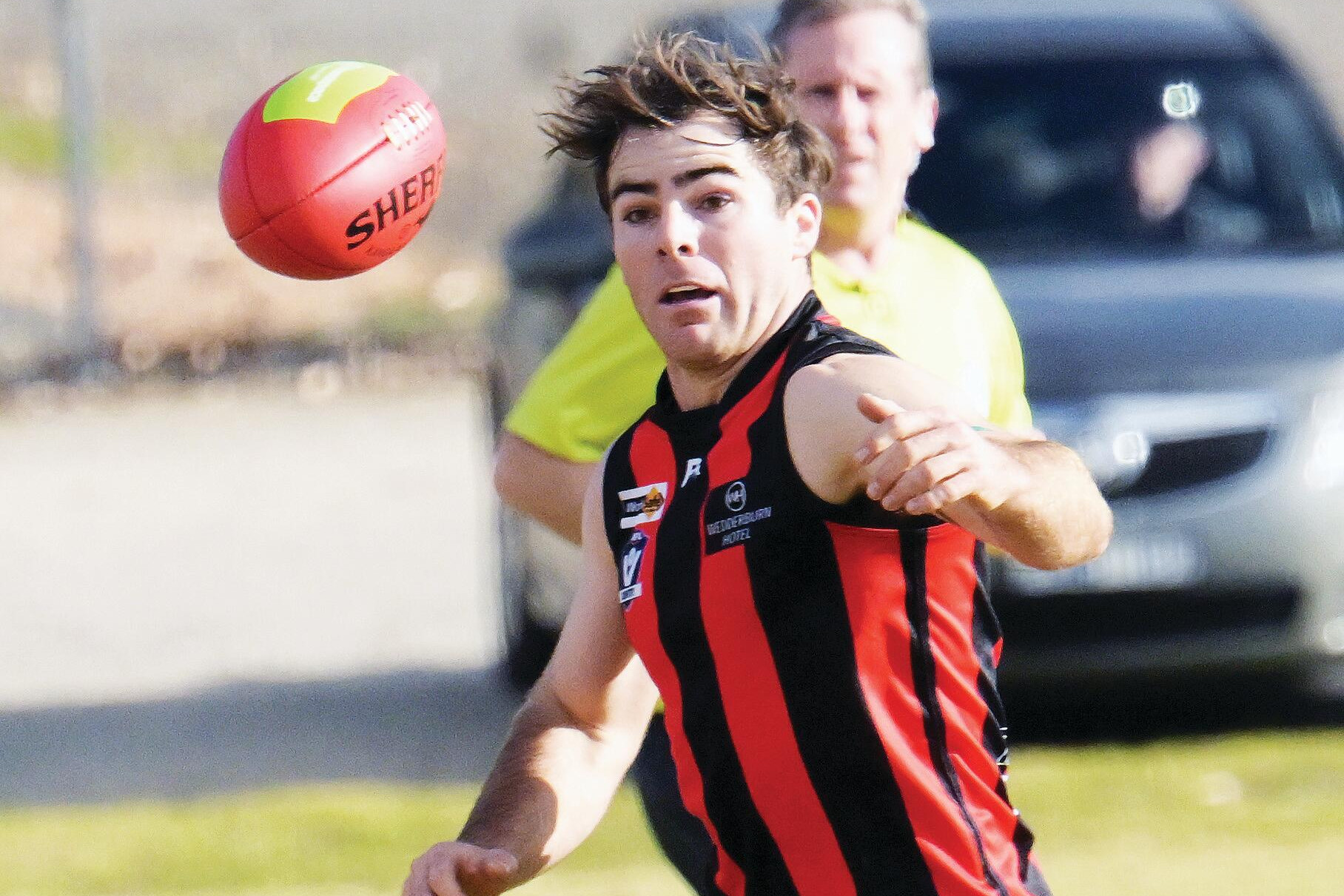Redback Joe Lockhart in super form on Saturday. LH PHOTO