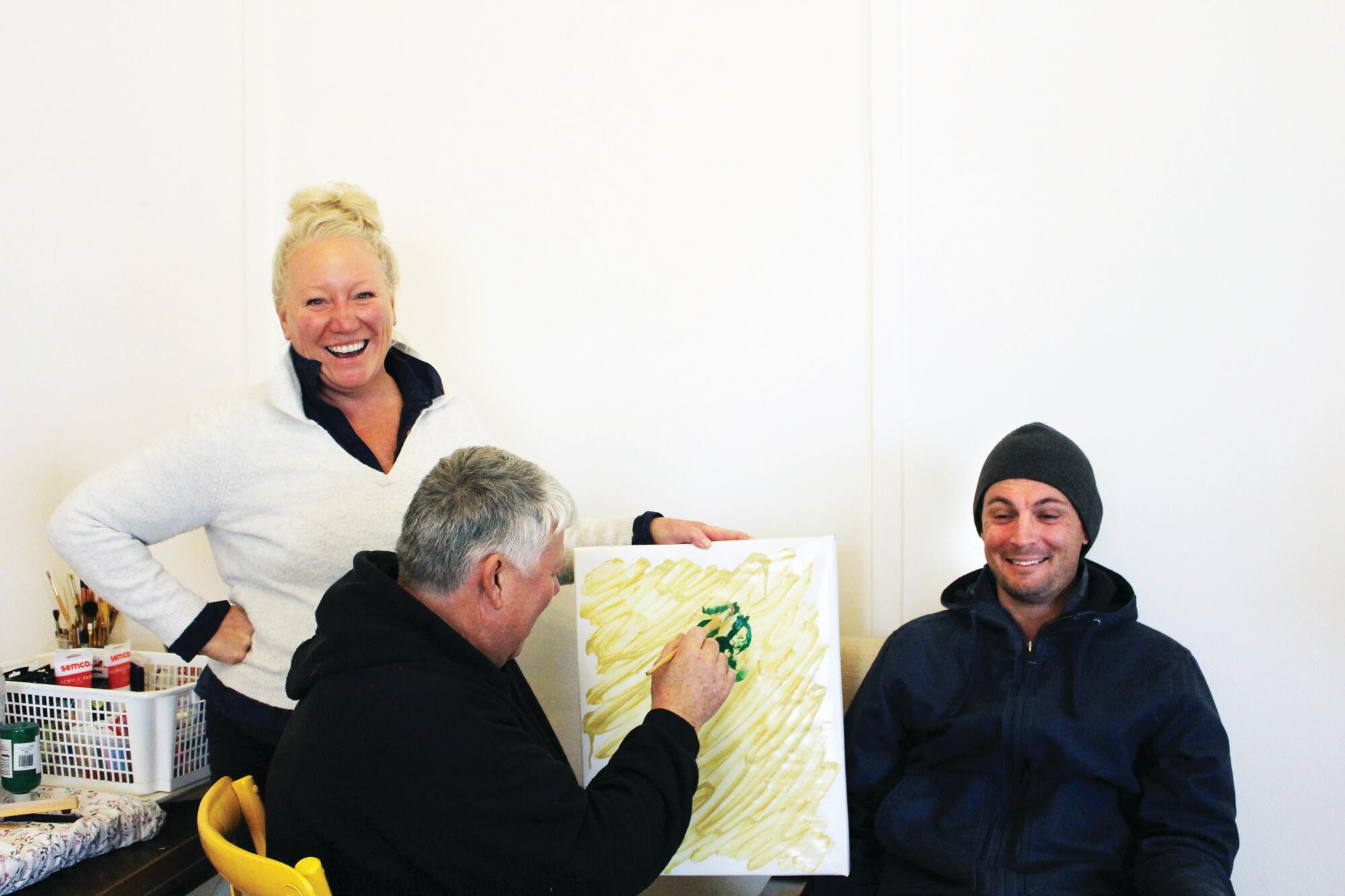 Anna Beamish, David Meadows and Damien Balzer start work on Boortraits