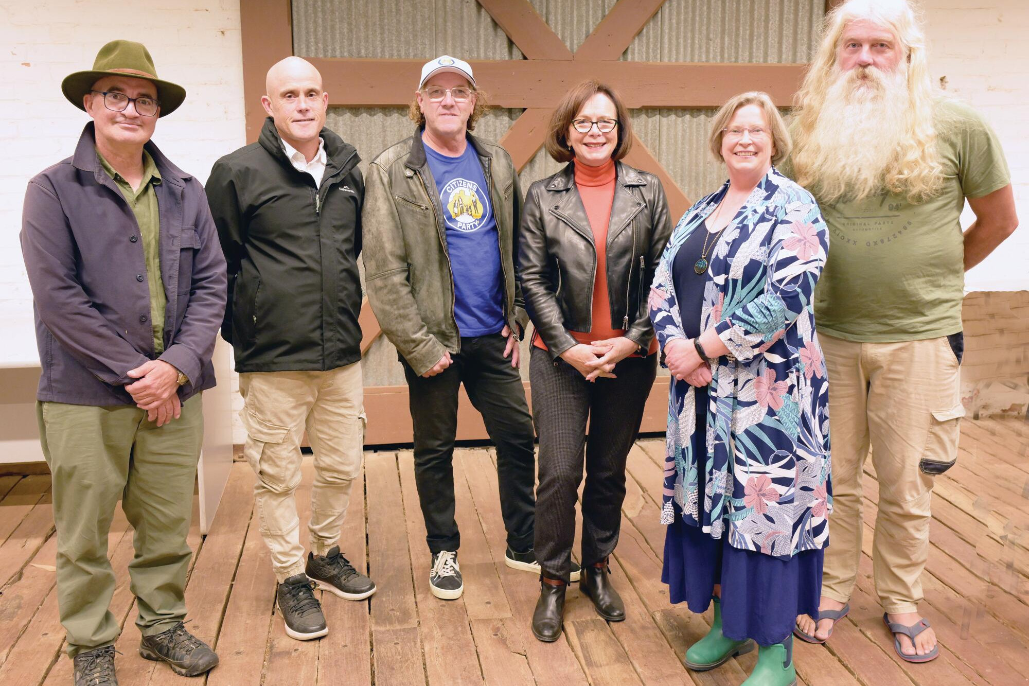 Candidates at Tuesday’s election forum (from left) Greg Olsen, Adam Veitch, Chris Lahy, Anne Webster, Nicole Rowan and Jeff Barry. LH PHOTO