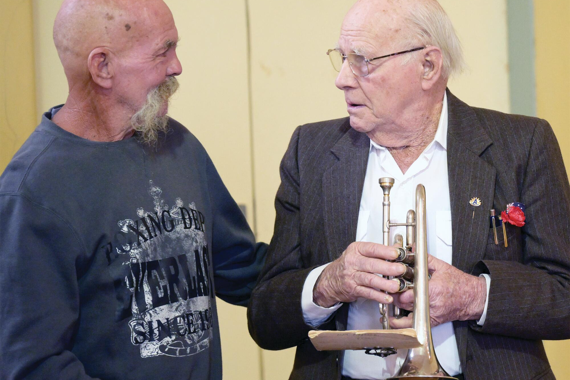 Well done dad ... Bryan and Alan Streader. LH PHOTO