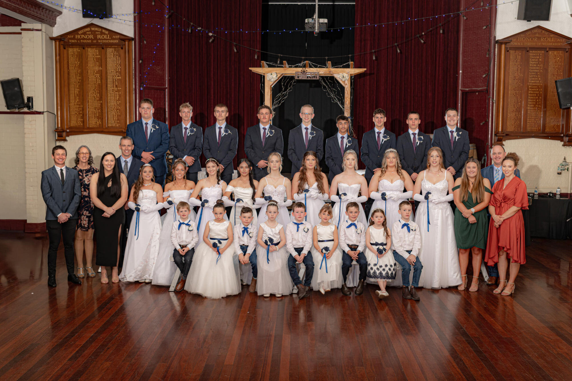 The 2025 Wedderburn College debutante set after the girls were presented on Friday night. PHOTO COURTESY AJTAYLOR IMAGES