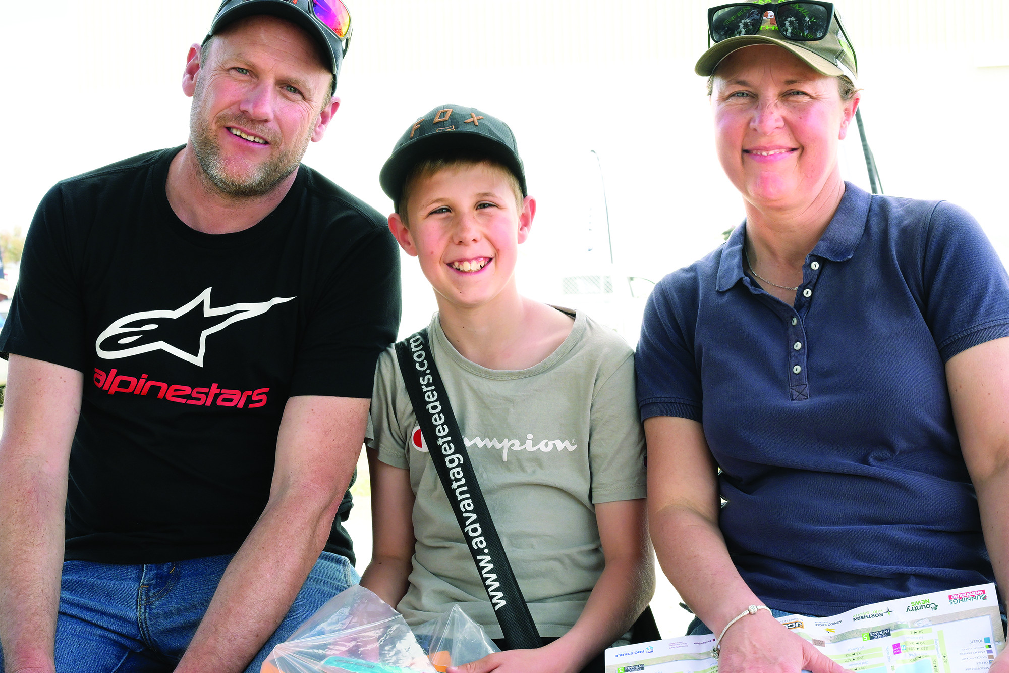 Colin, Jordy and Bec Pickering (left), of Inglewood. LH PHOTOS