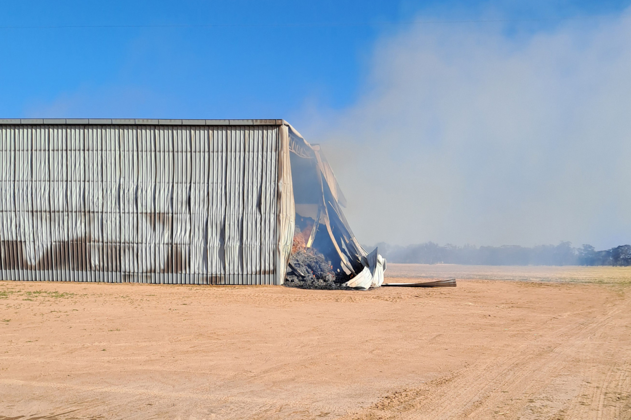 VIDEO: Firies spend Christmas morning at large hayshed fire - feature photo