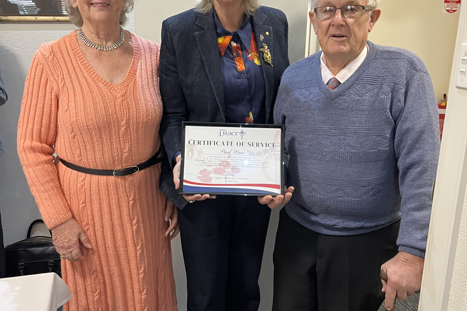 G-G honours Paul&rsquo;s 41 years as a Legatee - feature photo